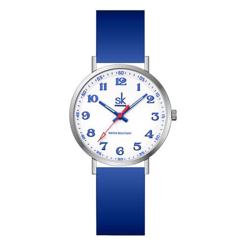 Reloj de Pulsera de Mujeres, Vidrio, con silicona, Resistente al agua de la vida & Joyería & movimiento japonés & para mujer, más colores para la opción, longitud:aproximado 19 cm, Vendido por UD
