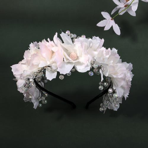 Hair Bands, Cloth, with Crystal, fashion jewelry & for woman, Sold By PC