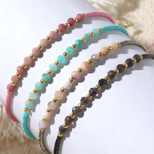 Glass Bracelet, with Cotton Thread, Adjustable & for woman, more colors for choice, nickel, lead & cadmium free, Sold By PC