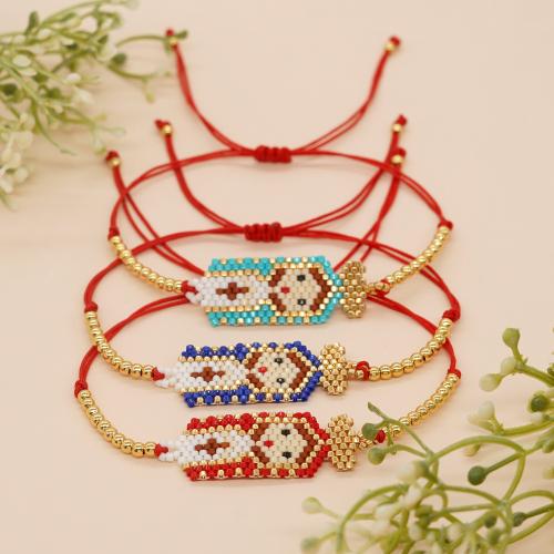 Cotton Thread Bracelet with Seedbead Adjustable & for woman nickel lead & cadmium free Sold By PC