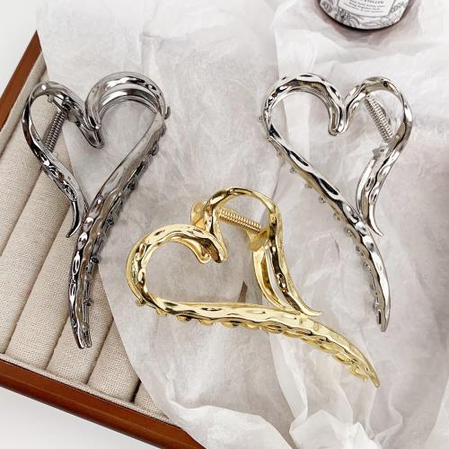 Hair Claw Clips Zinc Alloy Heart plated fashion jewelry nickel lead & cadmium free Sold By PC