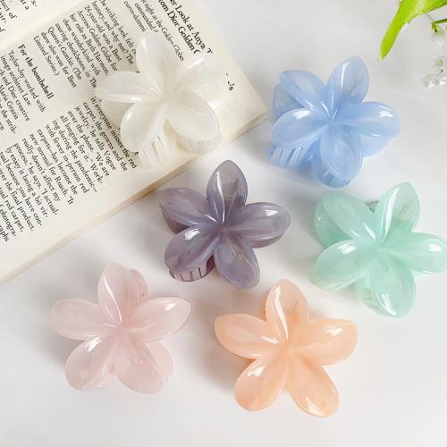 Hair Claw Clips Plastic Flower plated fashion jewelry nickel lead & cadmium free Sold By PC