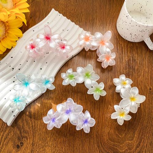 Hair Claw Clips, Plastic, Flower, fashion jewelry, more colors for choice, 95x55mm, Sold By PC
