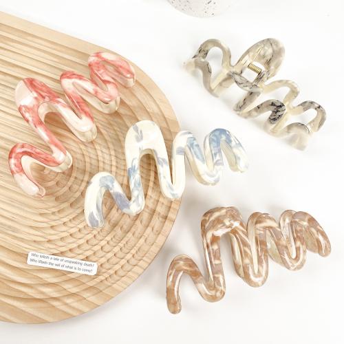 Hair Claw Clips, Plastic, fashion jewelry, more colors for choice, 130x63mm, Sold By PC