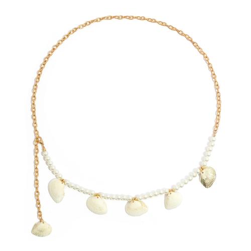 Body Chain Jewelry Iron with Seedbead & Shell & Zinc Alloy fashion jewelry & for woman gold Sold By PC