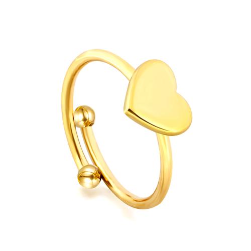 Prst prsten z nerezové oceli, 304 Stainless Steel, á, různé styly pro výběr & pro ženy, zlatý, Prodáno By PC