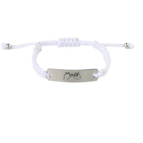 Nylon Cord Bracelets Zinc Alloy with Knot Cord Unisex Length 16 cm Sold By PC