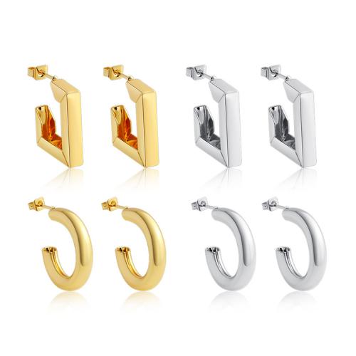 Brass Stud Earring, plated, different styles for choice & for woman, more colors for choice, Sold By Pair