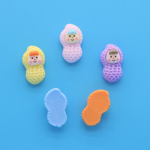 Mobile Phone DIY Decoration, Resin, Peanut, enamel, more colors for choice, 10PCs/Lot, Sold By Lot