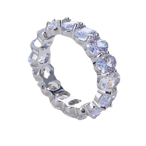 Cubique anneau en laiton Circonia Micro Pave, bijoux de mode & normes différentes pour le choix & pavé de micro zircon & pour femme, plus de couleurs à choisir, Vendu par PC