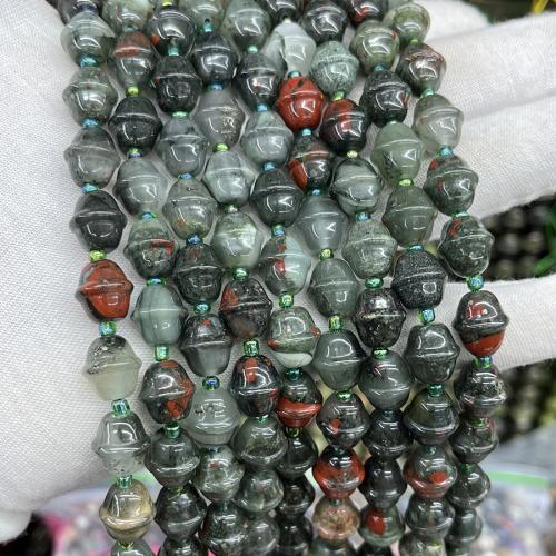 Koraliki z kameniem szlachetnym, African Krwawnik, Kwadrat, biżuteria moda & DIY, mieszane kolory, 10x11mm, sprzedawane na około 38 cm Strand