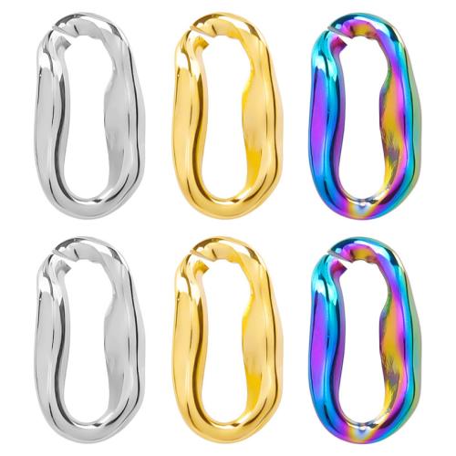 Stainless Steel Linking Ring, 304 Stainless Steel, Flat Round, Vacuum Ion Plating, fashion jewelry & DIY, more colors for choice, 10x18mm, Sold By PC