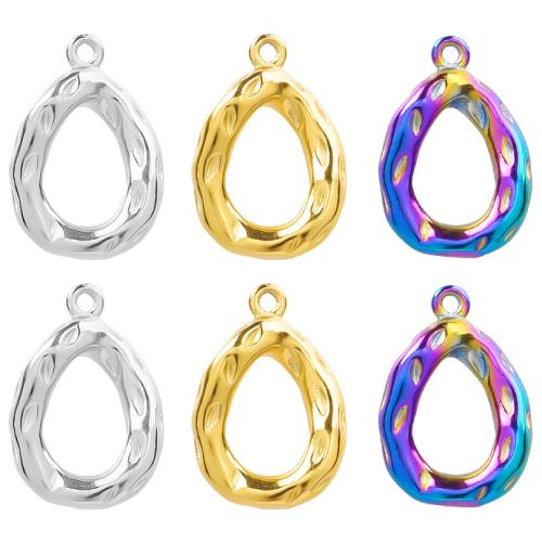 Stainless Steel Pendants, 304 Stainless Steel, Teardrop, Vacuum Ion Plating, fashion jewelry & DIY & hollow, more colors for choice, 12x19mm, Sold By PC