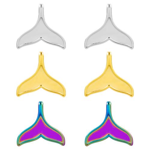 Stainless Steel Pendants, 304 Stainless Steel, Mermaid tail, Vacuum Ion Plating, fashion jewelry & DIY, more colors for choice, 16x17mm, Sold By PC