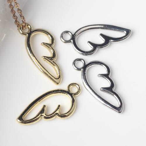 Wing Shaped Zinc Alloy Pendants plated fashion jewelry & DIY & hollow nickel lead & cadmium free Approx Sold By Bag