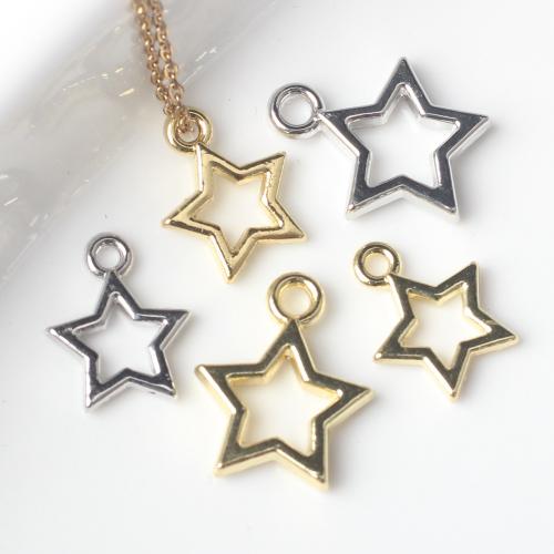 Zinc Alloy Star Pendant plated fashion jewelry & DIY & hollow nickel lead & cadmium free Approx Sold By Bag