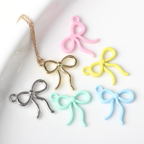 Zinc Alloy Bowknot Pendants painted fashion jewelry & DIY nickel lead & cadmium free Approx Sold By Bag