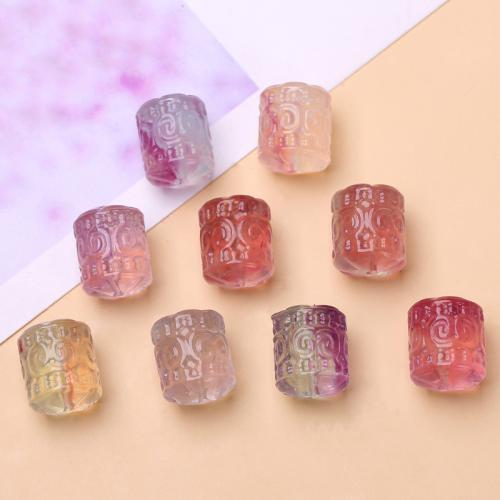 Natural Fluorite Beads Column DIY Random Color Sold By PC