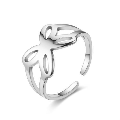 Stainless Steel Finger Ring 304 Stainless Steel Bowknot fashion jewelry & for woman & hollow US Ring Sold By PC