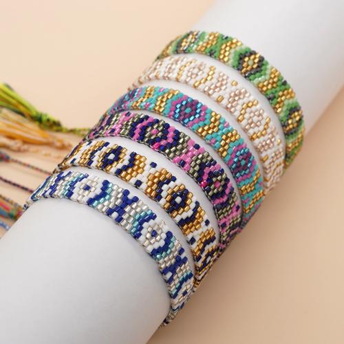 Seedbead Bracelet, with Wax Cord, Adjustable & Unisex, more colors for choice, Sold By PC