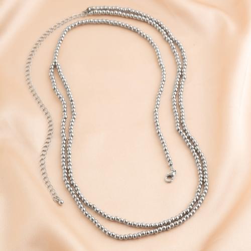 Body Chain Jewelry, Copper Coated Plastic, plated, Double Layer & fashion jewelry & for woman, more colors for choice, Length:26.7 Inch, Sold By PC