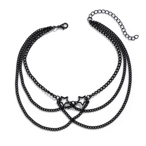 Body Chain Sieraden, Zinc Alloy, met ijzeren ketting, met 2.7 Inch extender keten, plated, mode sieraden & voor vrouw, meer kleuren voor de keuze, Lengte 10.6 inch, Verkocht door PC
