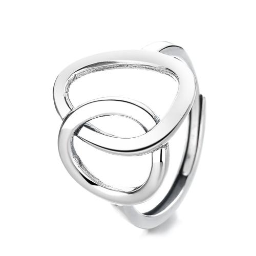 925 Sterling Silver Cuff Finger Ring, Geometrical Pattern, vintage & for woman & hollow, US Ring Size:6-8, Sold By PC