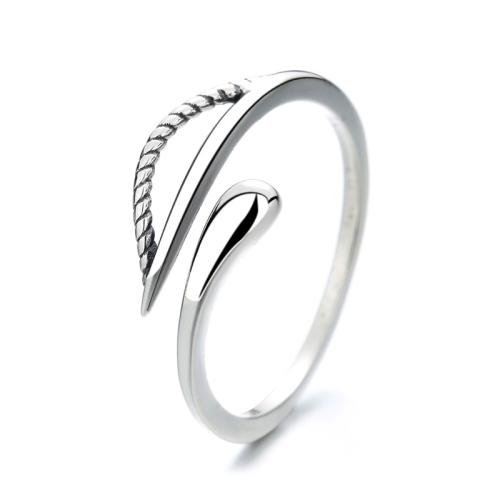 925 Sterling Silver Cuff Finger Ring, vintage & for woman & hollow, US Ring Size:6-8, Sold By PC