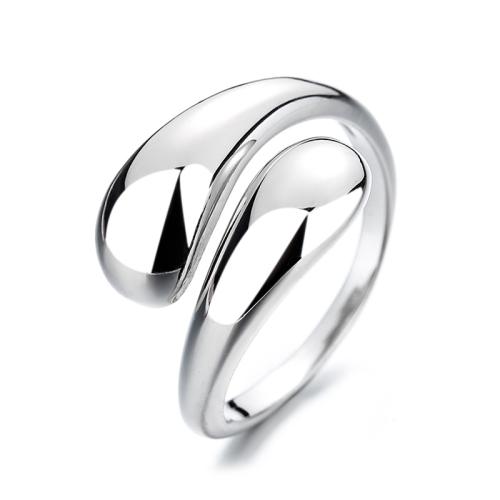 925 пробы Манжеты палец кольцо, Каплевидная форма, Винтаж & Женский, Много цветов для выбора, размер:6-8, продается PC