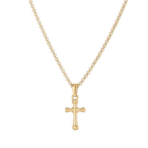 Titanstahl Halskette, Modeschmuck & für Frau, goldfarben, Länge:ca. 45 cm, verkauft von PC