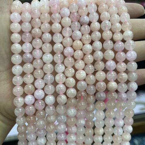 Gemstone Jewelry Beads, Morganite, Round, fashion jewelry & DIY & different size for choice, pink, Sold Per Approx 38 cm Strand