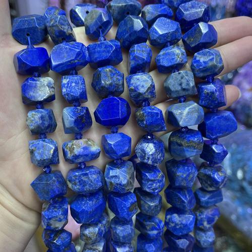 Natural Lapis Lazuli Beads, Nuggets, fashion jewelry & DIY, lapis lazuli, Length about 13-18mm, Sold Per Approx 38 cm Strand