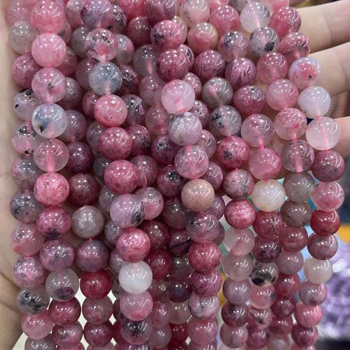Rhodonit Perlen, Rhodonitis, rund, Modeschmuck & DIY & verschiedene Größen vorhanden, gemischte Farben, frei von Nickel, Blei & Kadmium, verkauft per ca. 38 cm Strang