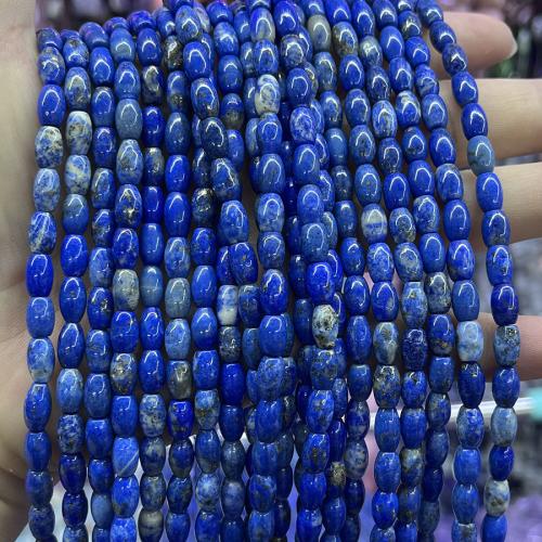 Natural Lapis Lazuli Beads, barrel, fashion jewelry & DIY, lapis lazuli, Length about 5-7mm, Sold Per Approx 38 cm Strand