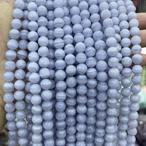 Naturlig lilla Agate perler, Purple Agate, Runde, mode smykker & du kan DIY & forskellig størrelse for valg, lilla, Solgt Per Ca. 38 cm Strand
