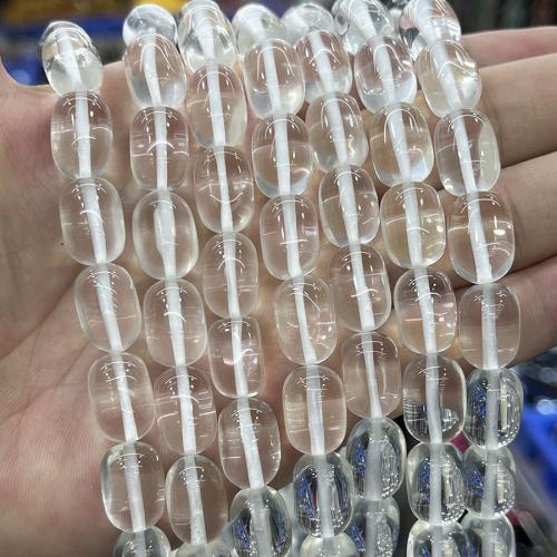 Natural Clear Quartz Beads barrel fashion jewelry & DIY clear Length about 10-13mm Sold Per Approx 38 cm Strand