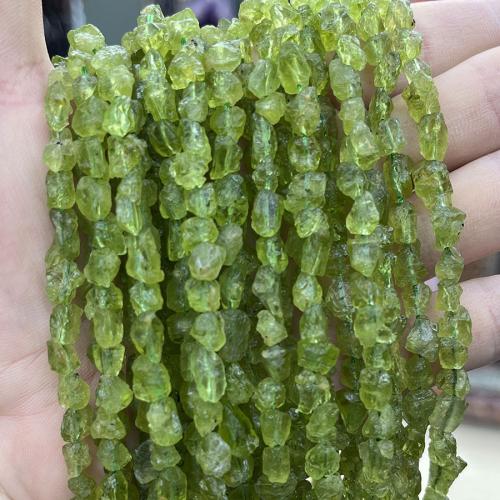 Natural Quartz Jewelry Beads, Olive Quartz, Nuggets, fashion jewelry & DIY & different size for choice, green, Sold Per Approx 38 cm Strand