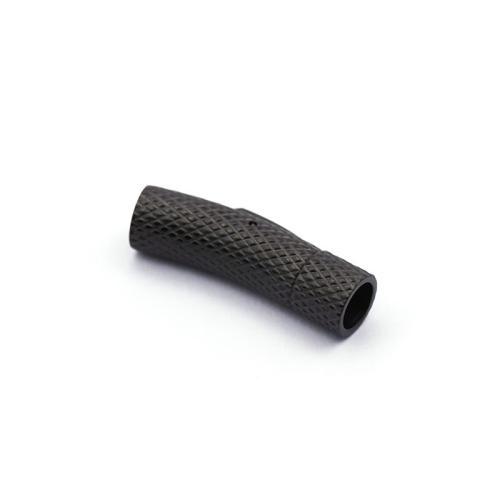 Edelstahl Bajonettverschluss, 304 Edelstahl, mit Lederband, DIY & verschiedene Größen vorhanden, schwarz, ca. 10PCs/Menge, verkauft von Menge