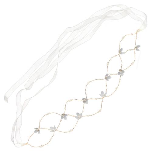 Headband Brass with Plastic Pearl fashion jewelry & for woman golden Sold By PC