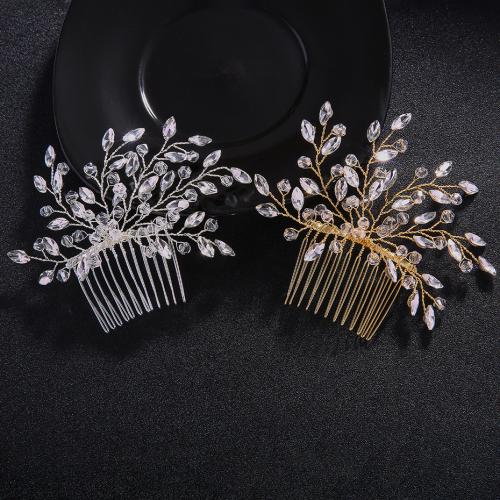 Decorative Hair Combs, Tibetan Style, fashion jewelry & for woman & with rhinestone, more colors for choice, 90x90mm, Sold By PC