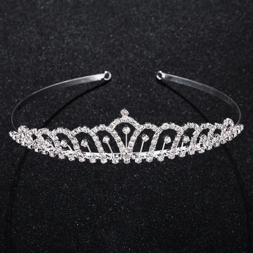 Bridal Tiaras, Tibetan Style, handmade, fashion jewelry & for woman & with rhinestone, white, 130x30mm, Sold By PC