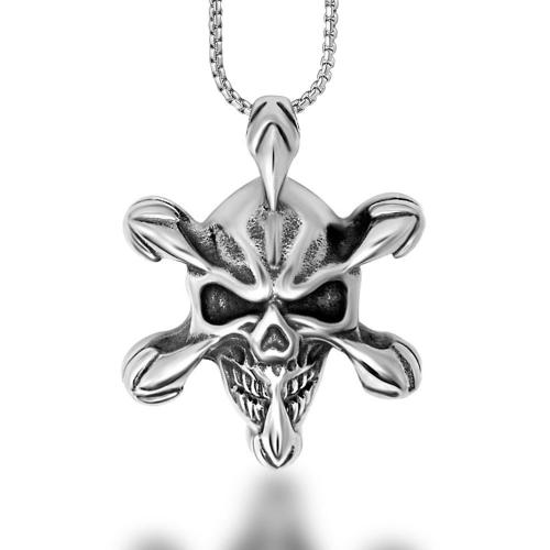 Stainless Steel Skull Pendants 304 Stainless Steel polished fashion jewelry & for man Sold By PC