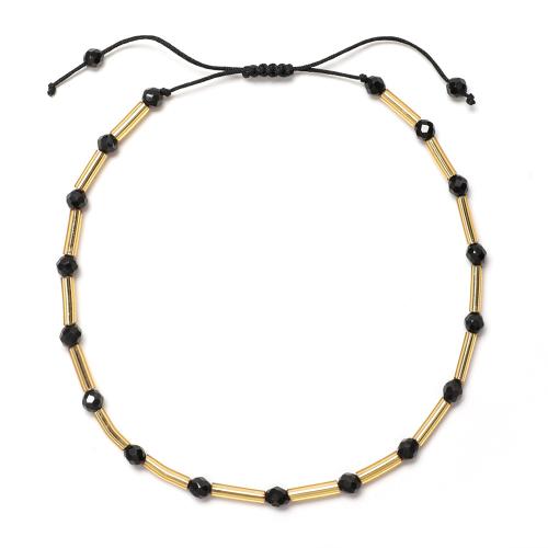 Glas Seed Beads Armbånd, med Knude ledning, håndlavet, mode smykker & justerbar & for kvinde, flere farver til valg, Længde Ca. 16-20 cm, Solgt af PC