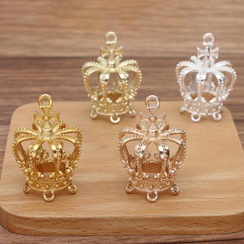 Tibetan Style Crown Pendants, plated, DIY, more colors for choice, nickel, lead & cadmium free, 28x40mm, 100PCs/Bag, Sold By Bag