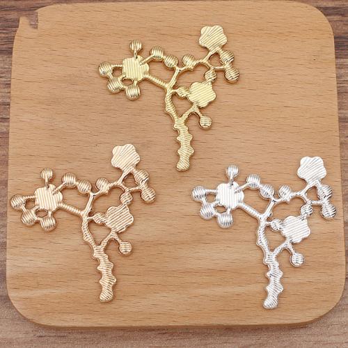 Tibetan Style Pendants, Branch, plated, DIY, more colors for choice, nickel, lead & cadmium free, 43x46mm, 100PCs/Bag, Sold By Bag
