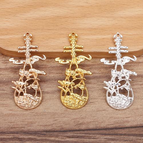 Tibetan Style Hollow Pendants, Musical Instrument, plated, DIY & different styles for choice & enamel, more colors for choice, nickel, lead & cadmium free, 22x53mm, 100PCs/Bag, Sold By Bag