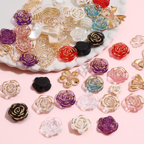 Acrylic Jewelry Beads, Flower, DIY, more colors for choice, aboutuff1a12-30mm, Sold By Bag