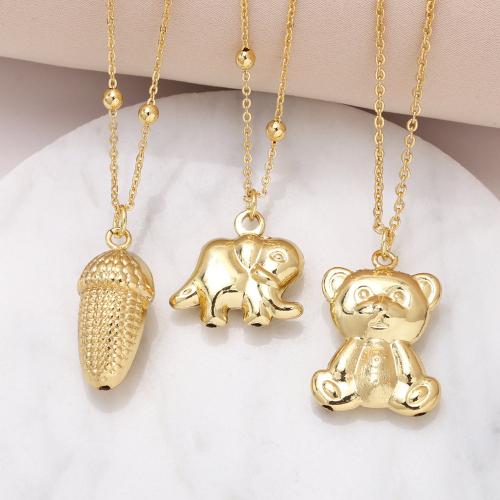 Brass Necklace plated fashion jewelry golden nickel lead & cadmium free Sold By PC