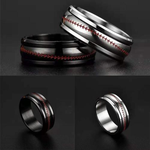 Titanium Steel Finger Ring, plated, fashion jewelry & different size for choice, more colors for choice, Sold By PC