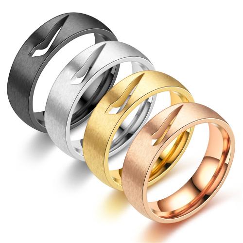Titanium Steel Finger Ring, plated, fashion jewelry & different size for choice, more colors for choice, Sold By PC